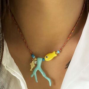 Boho fish necklace N1047